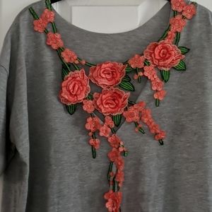 Asos maternity embroidered flower back dress